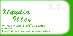 klaudia illes business card